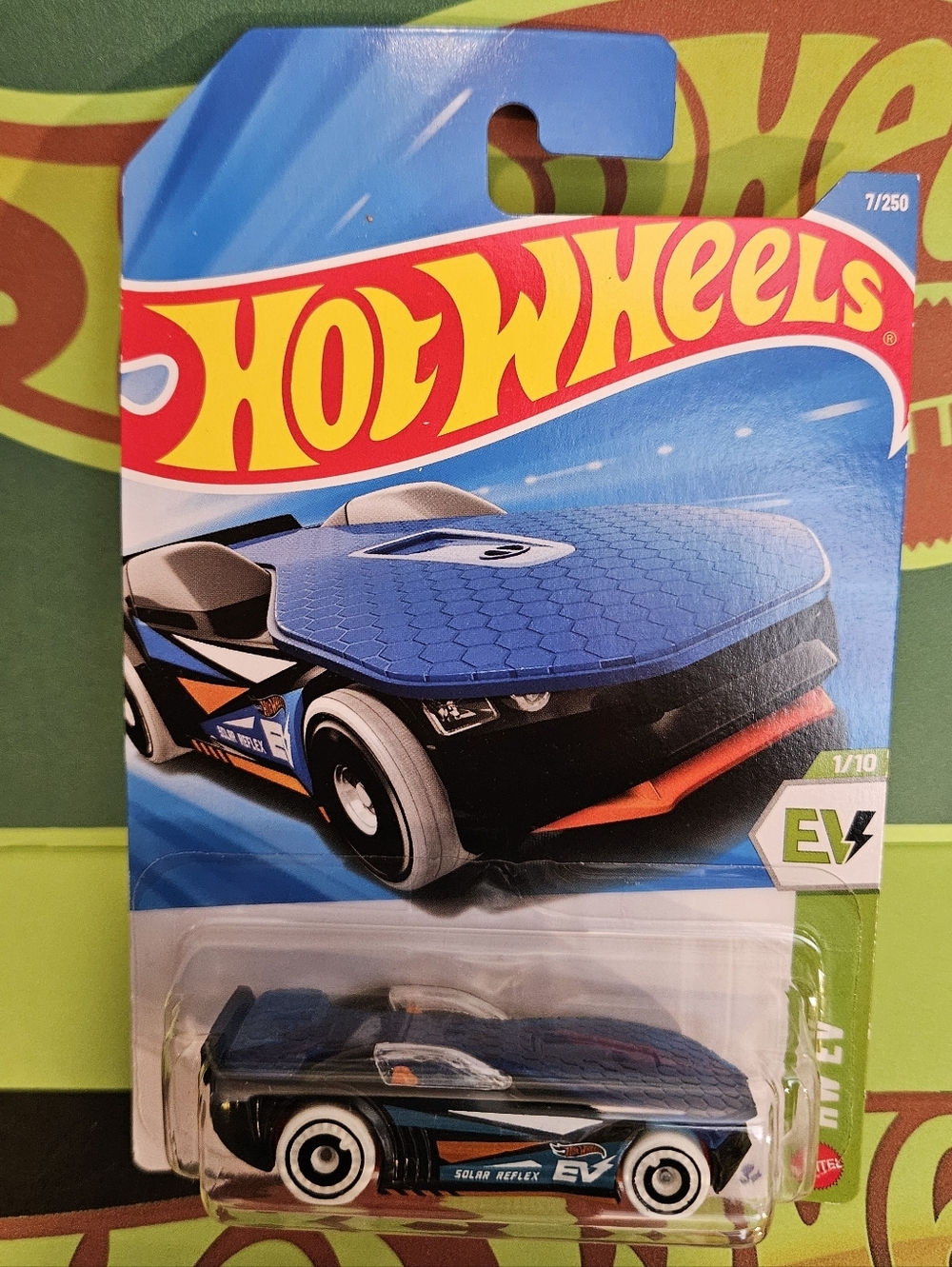 HotWheels Blue Solar Reflex EV Car